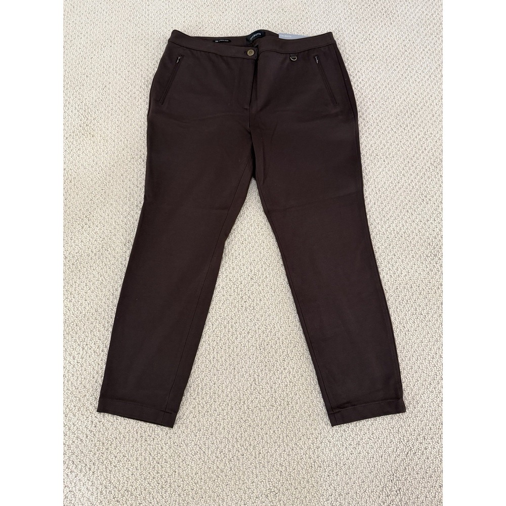 talbots women brown pants size 14P NEW WITH TAG